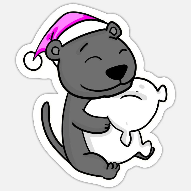 Tired Sleeping In Sleeping Pink Sticker size S (10 x 10 cm)