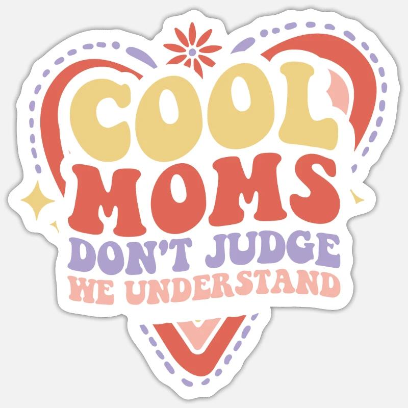 Mama Mutter Support - Sticker Größe S (10 x 10 cm) - Mattweiß