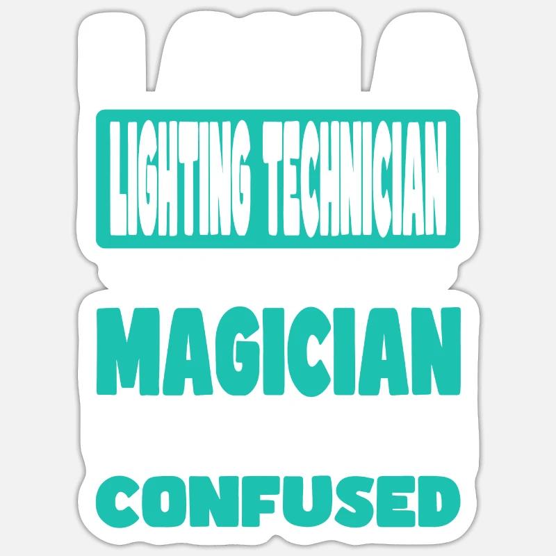 Lighting Technician Sticker size S (10 x 10 cm)