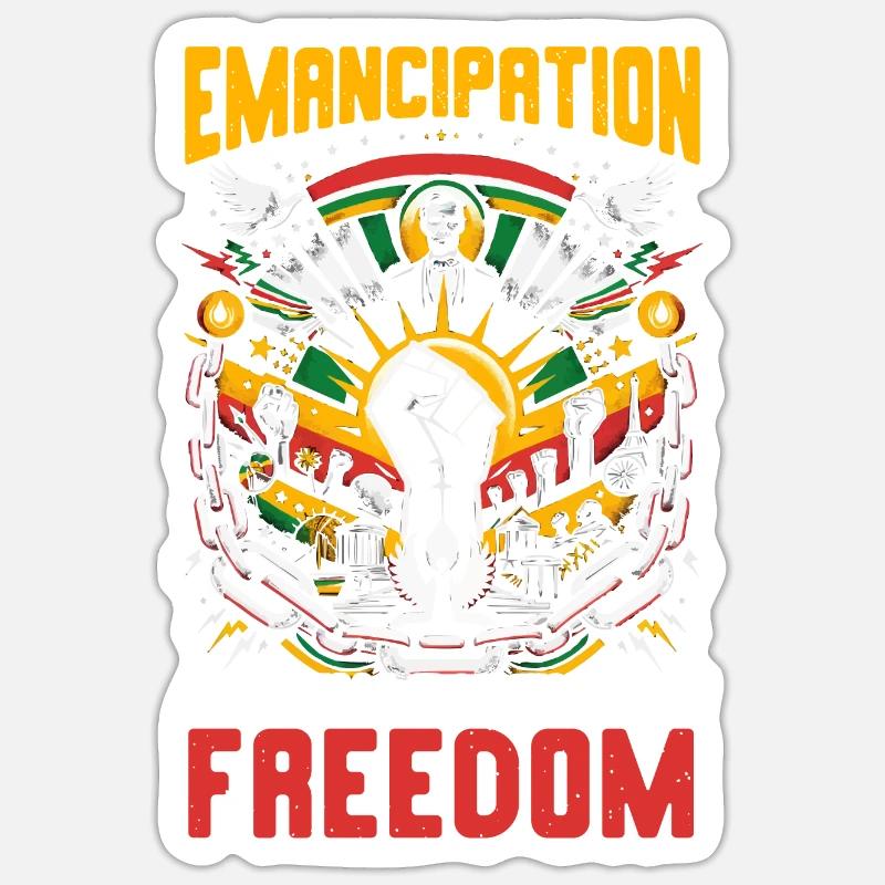 Proclamation d’émancipation African Juneteenth - Sticker taille S (10 x 10 cm) - blanc mat