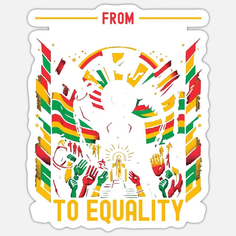 Proclamation d’émancipation African Juneteenth Sticker taille S (10 x 10 cm)
