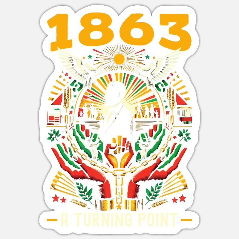 Proclamation d’émancipation African Juneteenth Sticker taille S (10 x 10 cm)