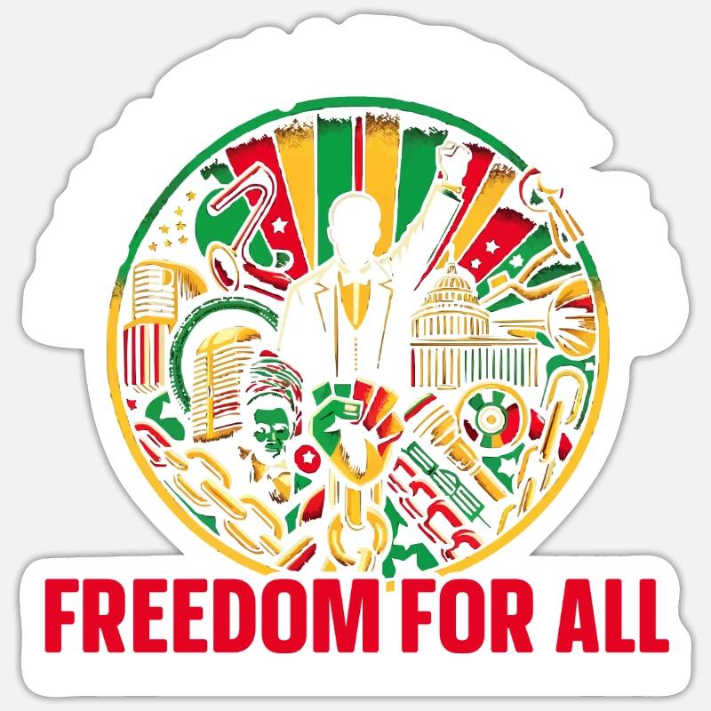Emancipation Proclamation African Juneteenth - Sticker size S (10 x 10 cm) - white matte