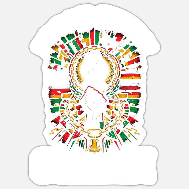 Proclamation d’émancipation African Juneteenth - Sticker taille S (10 x 10 cm) - blanc mat