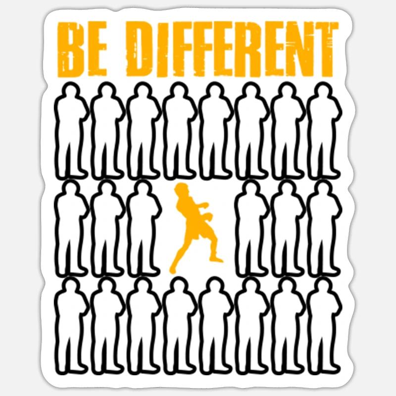 Be Different Boxing - Sticker taille S (10 x 10 cm) - blanc mat