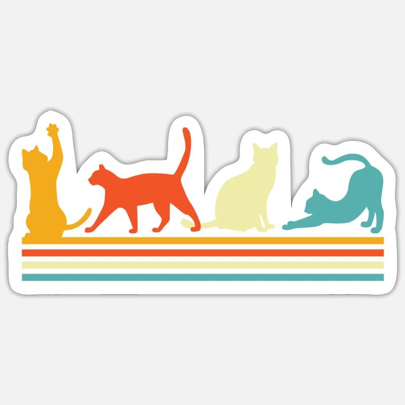 Cat - Sticker size S (10 x 10 cm) - white matte