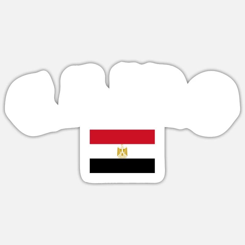 Le Caire, Egypte, Egypte, Drapeau Egyptien Egyptien Sticker taille S (10 x 10 cm)