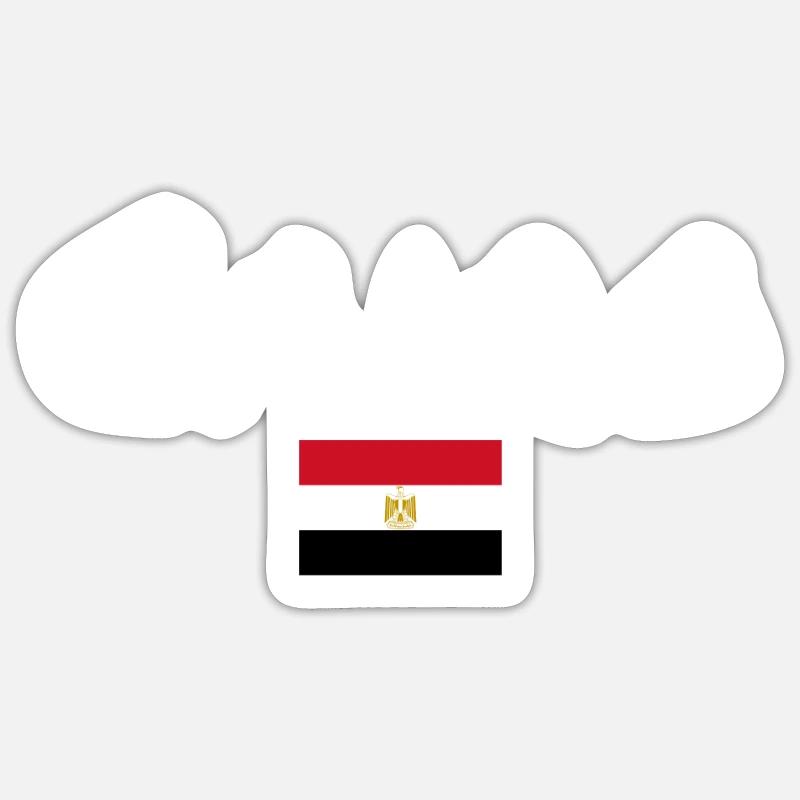 Le Caire, Egypte, Egypte, Drapeau Egyptien Egyptien Sticker taille S (10 x 10 cm)