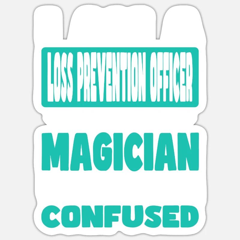 Agent(e) de prévention des pertes - Sticker taille S (10 x 10 cm) - blanc mat