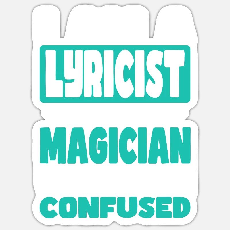 Lyriker - Sticker Größe S (10 x 10 cm) - Mattweiß
