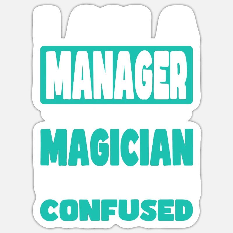 Manager - Sticker Größe S (10 x 10 cm) - Mattweiß