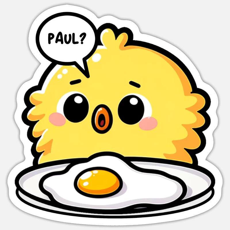 Eggs Fried Egg Easter Meme - Sticker size S (10 x 10 cm) - white matte