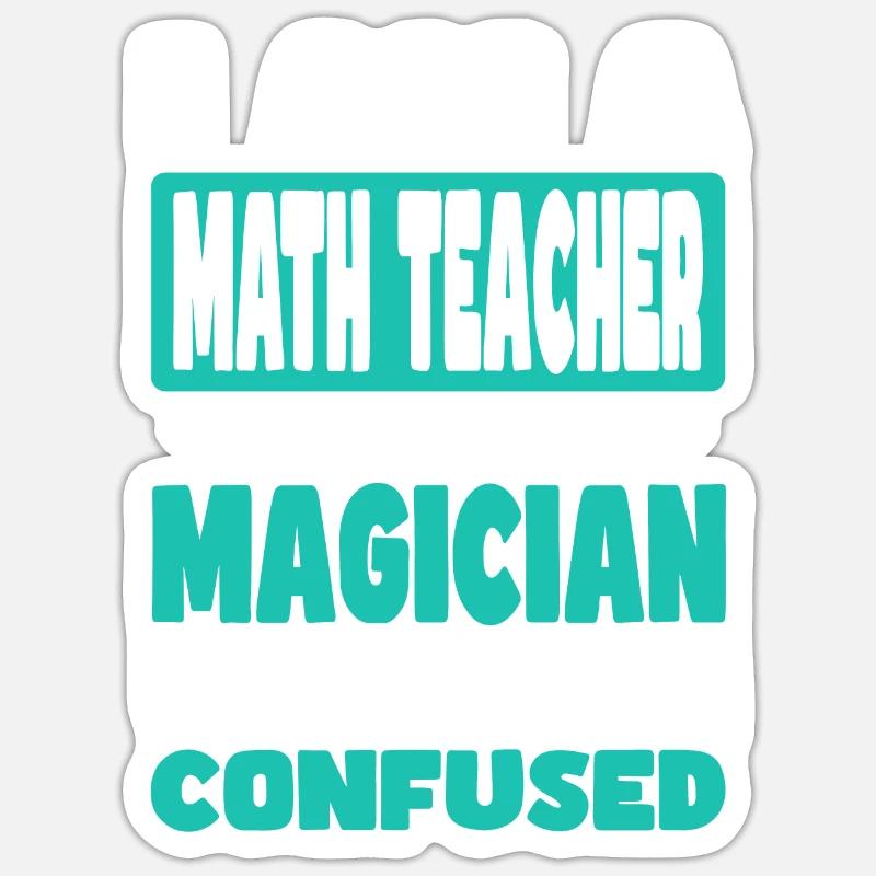 Math Teacher - Sticker size S (10 x 10 cm) - white matte