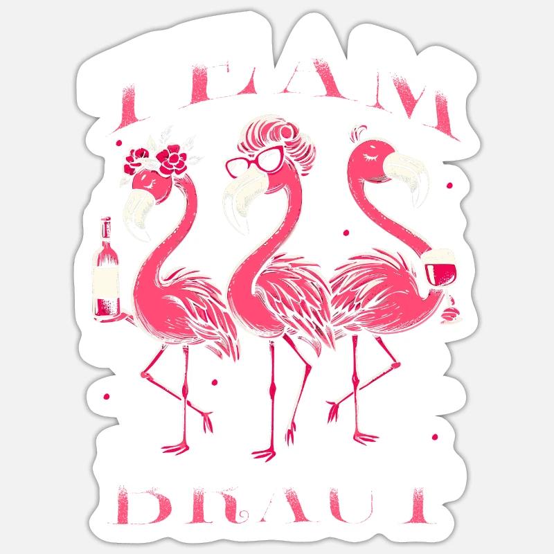 Mariée d’équipe - Sticker taille S (10 x 10 cm) - blanc mat