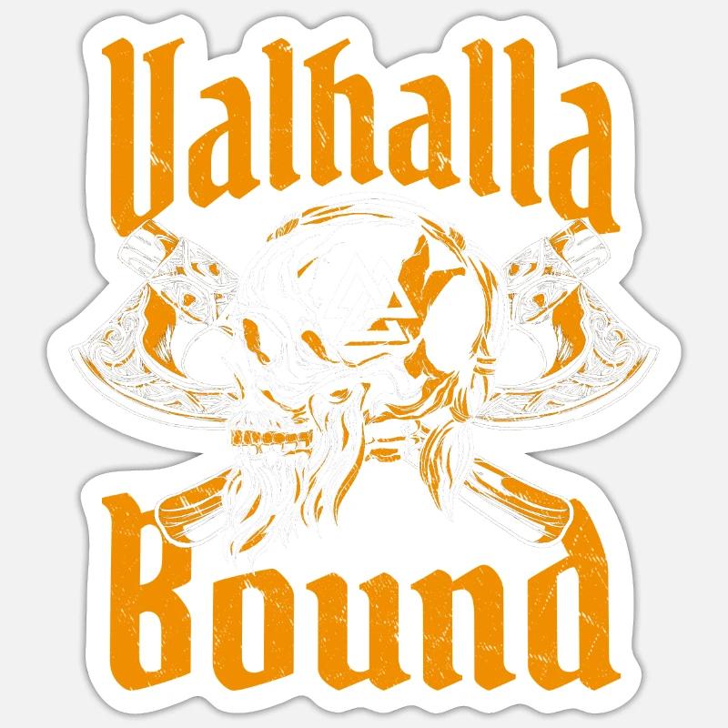 Confédération Viking Valhalla - Sticker taille S (10 x 10 cm) - blanc mat
