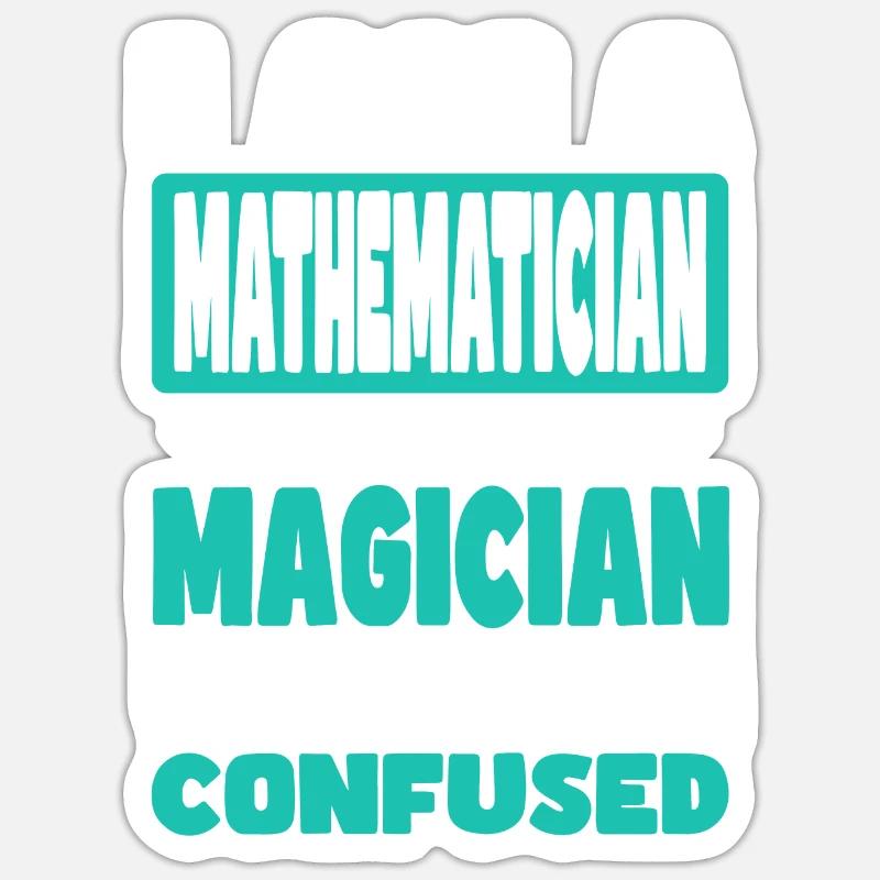 Mathématicien - Sticker taille S (10 x 10 cm) - blanc mat