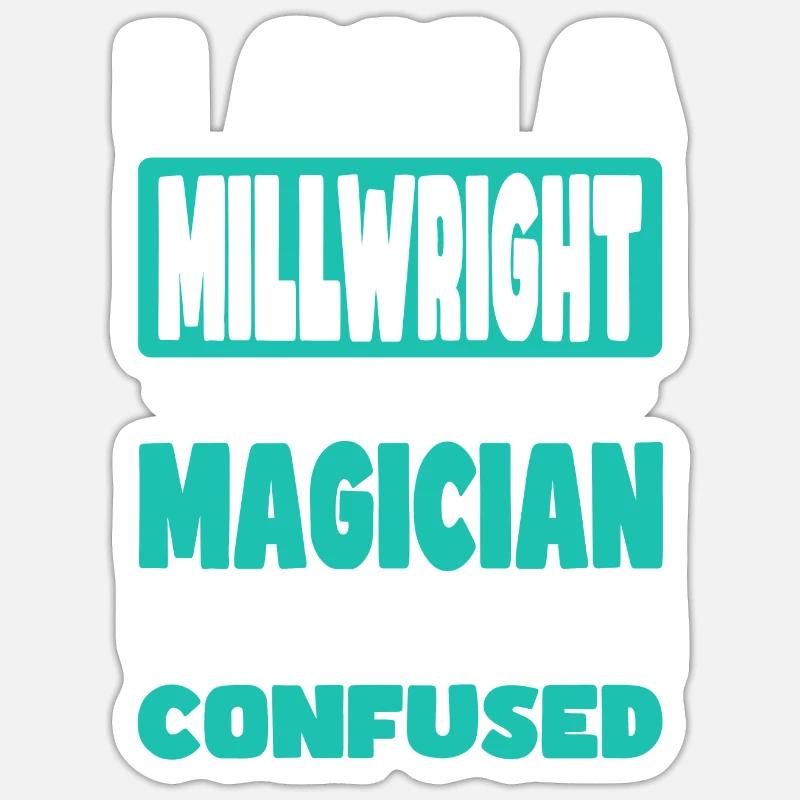 Millwright - Sticker size S (10 x 10 cm) - white matte