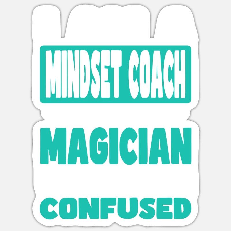 Coach de l’état d’ - Sticker taille S (10 x 10 cm) - blanc mat