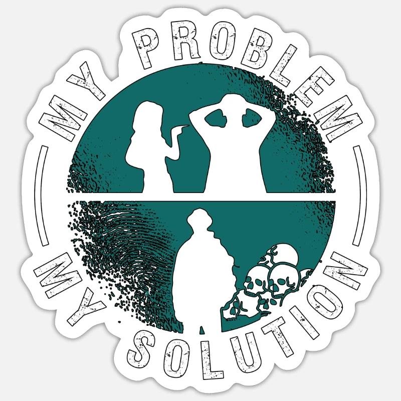 Anthropology My Problem My Solution Pictogram Dad Sticker Größe S (10 x 10 cm)