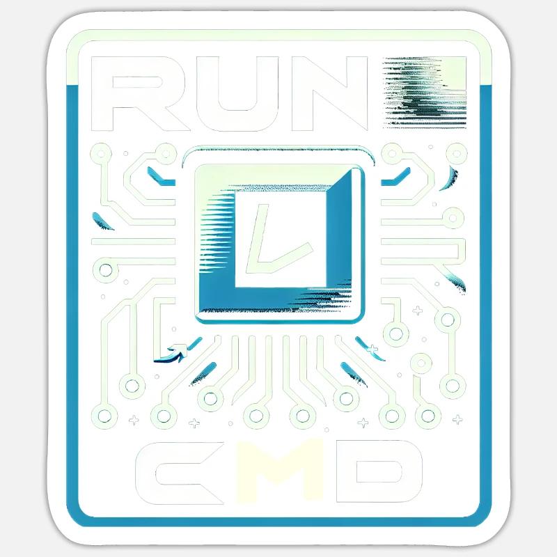 Run Cmd 38 - Sticker Größe S (10 x 10 cm) - Mattweiß
