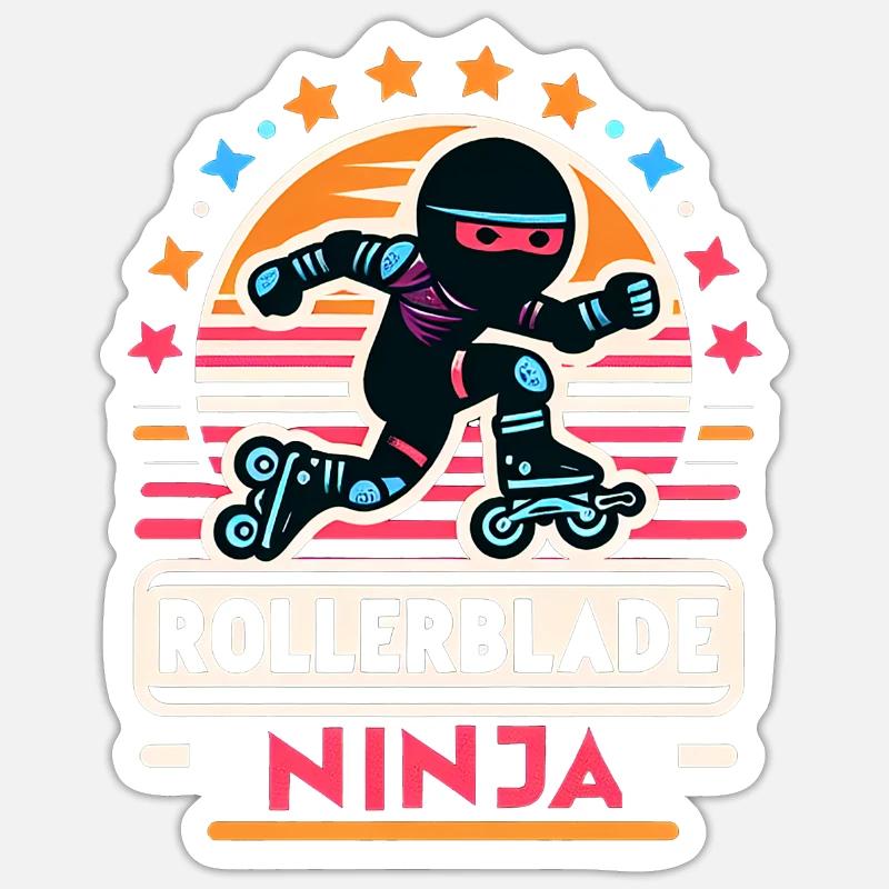 Rollerblade Ninja 7 - Sticker Größe S (10 x 10 cm) - Mattweiß