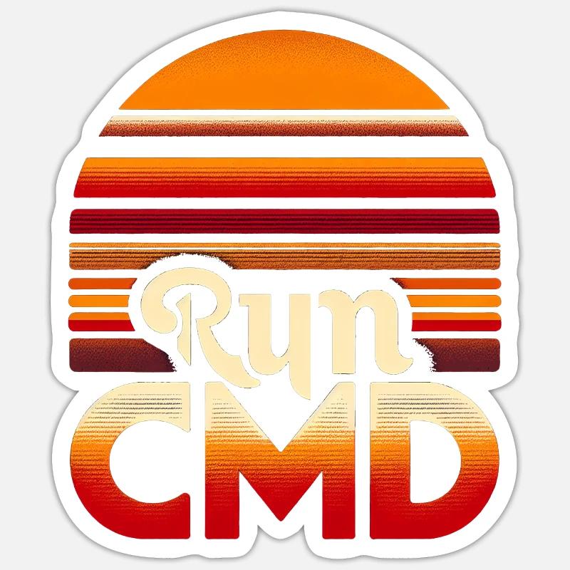Run Cmd 44 - Sticker Größe S (10 x 10 cm) - Mattweiß