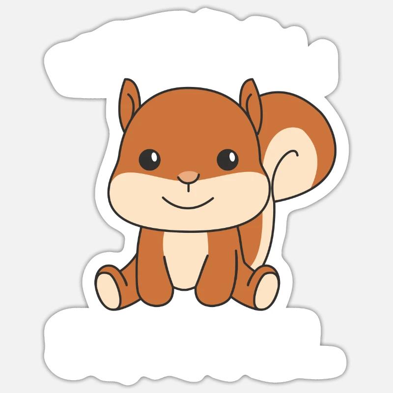Stell dir vor ich bin ein Eichhörnchen Halloween Sticker Größe S (10 x 10 cm)