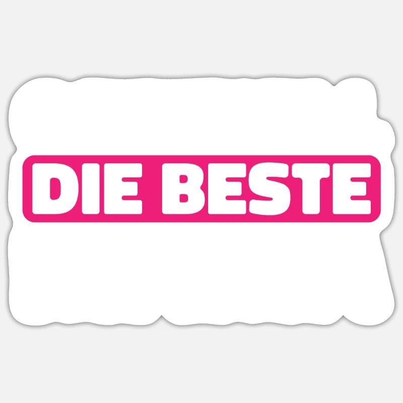 Mama Mutter Best Mom - Sticker size S (10 x 10 cm) - white matte