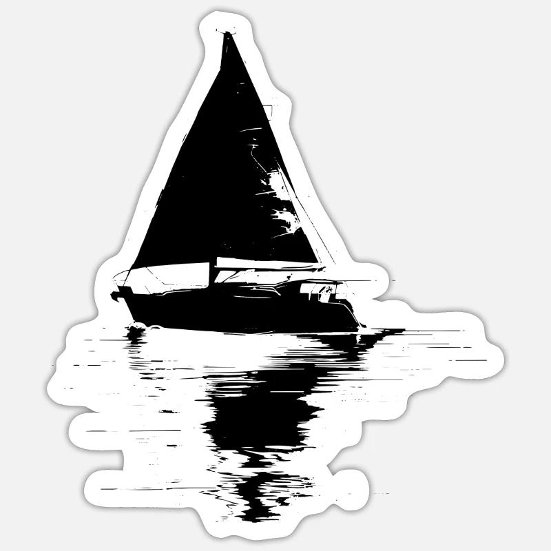 Sailing ship - Sticker size S (10 x 10 cm) - white matte