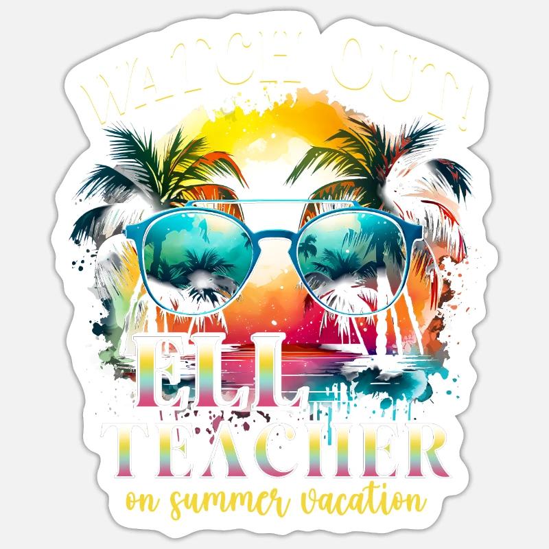 Professeur d’anglais Professeur d’anglais - Sticker taille S (10 x 10 cm) - blanc mat