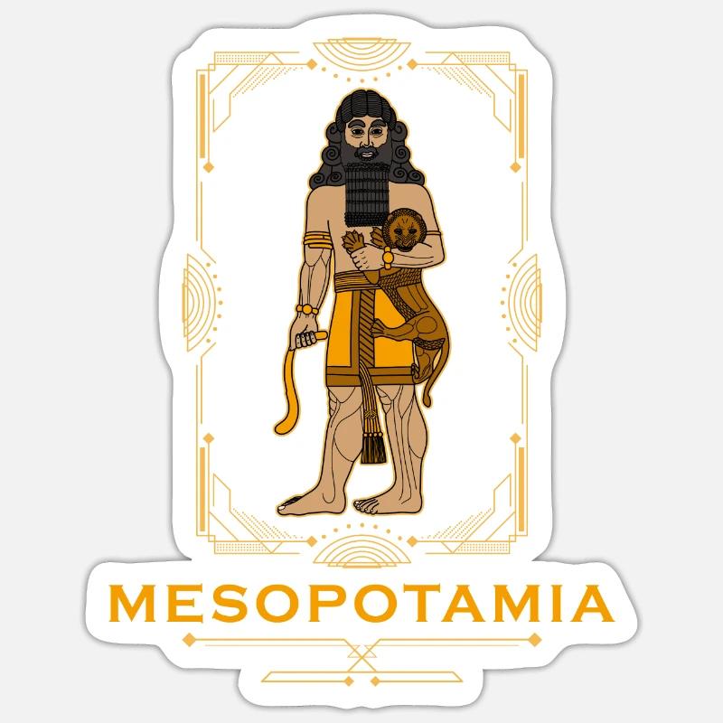 Geschichte Gilgamesch Antike Sumer Assyrien - Sticker Größe S (10 x 10 cm) - Mattweiß