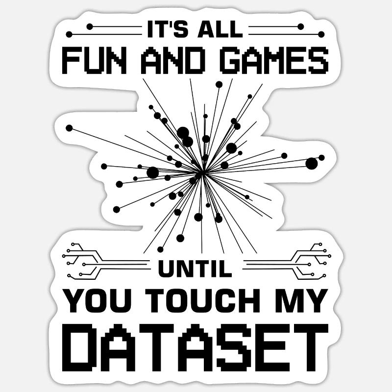 Machine Learning Algorithmen KI Datenanalyst Sticker Größe S (10 x 10 cm)