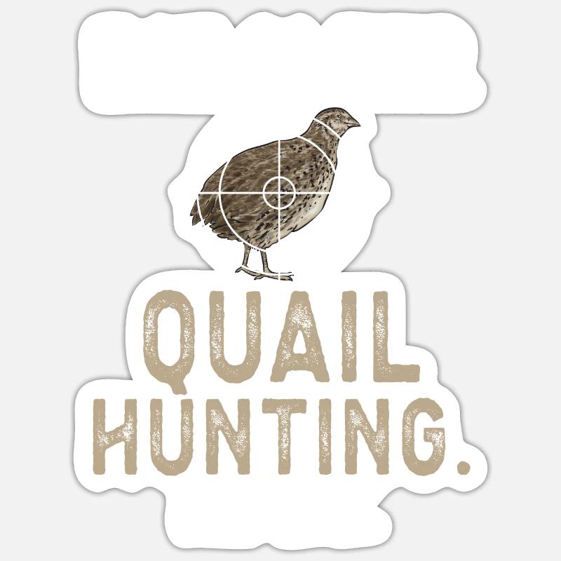 Oiseau de caille - Sticker taille S (10 x 10 cm) - blanc mat