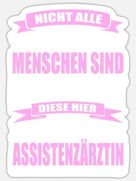 Assistenzärztin Ärztin Abschluss Arzt - Sticker Größe S (10 x 10 cm) - Mattweiß