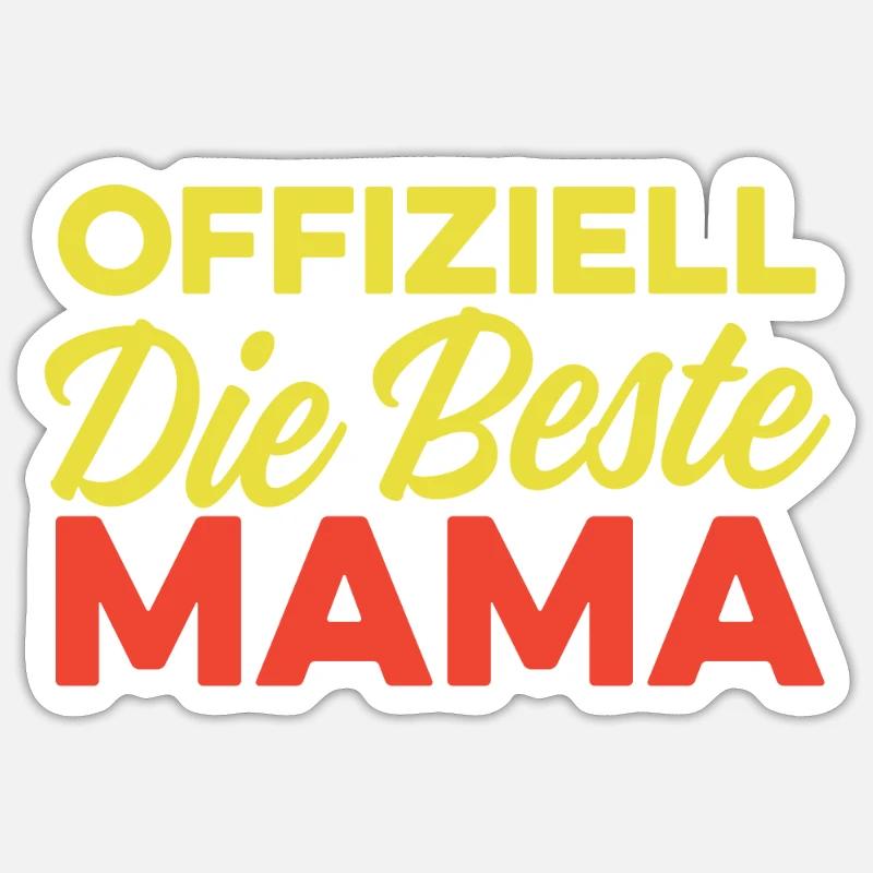 Mama Mutter Best Mom - Sticker Größe S (10 x 10 cm) - Mattweiß