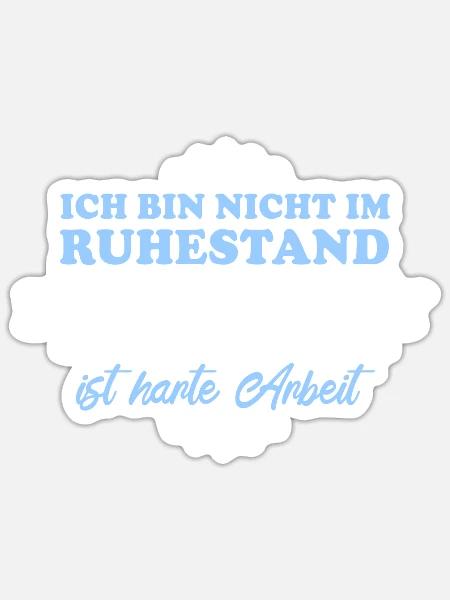 Ruhestand Rentner Pensioner Feldhockey - Sticker Größe S (10 x 10 cm) - Mattweiß