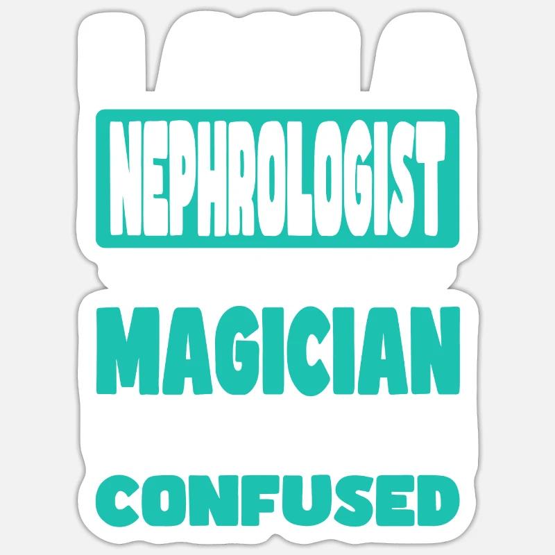 Néphrologue - Sticker taille S (10 x 10 cm) - blanc mat