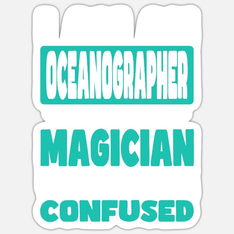 Océanographe - Sticker taille S (10 x 10 cm) - blanc mat