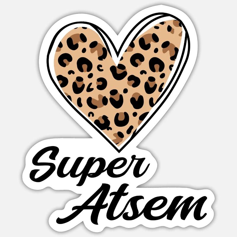 Super atsem - Sticker size S (10 x 10 cm) - white matte