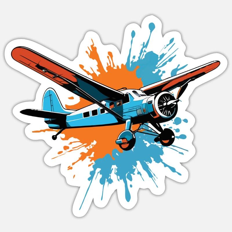 Modellflugzeug Pilot Flugzeug Hobby Leidenschaft Sticker Größe S (10 x 10 cm)