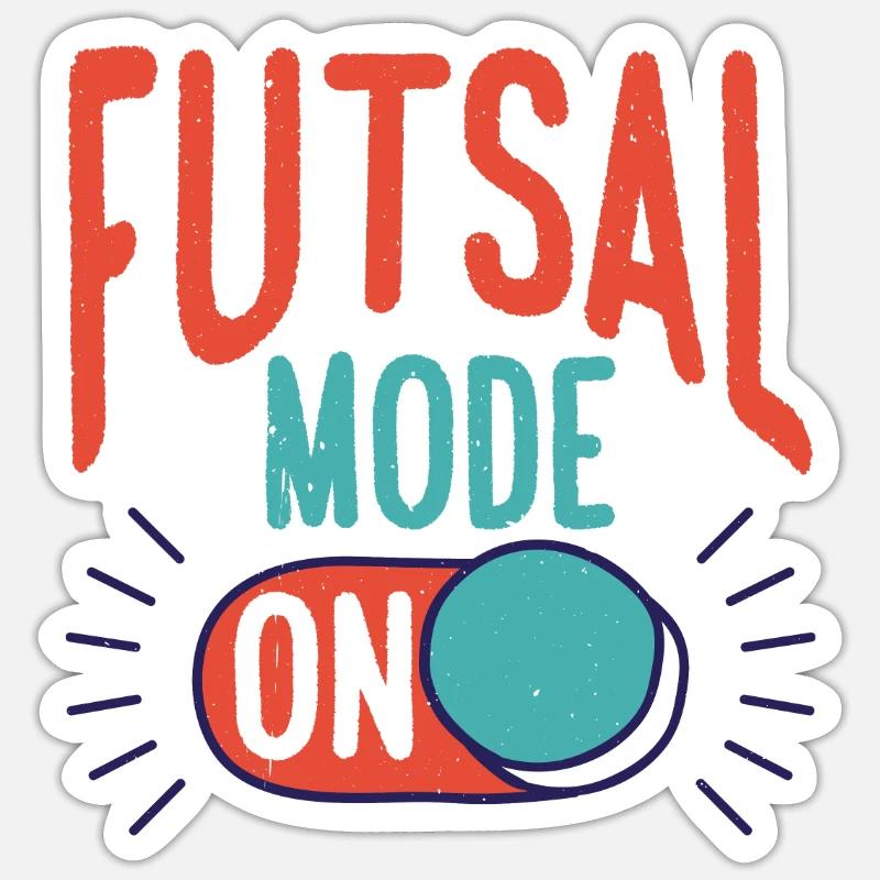 Futsal Mode On 14 - Sticker Größe S (10 x 10 cm) - Mattweiß