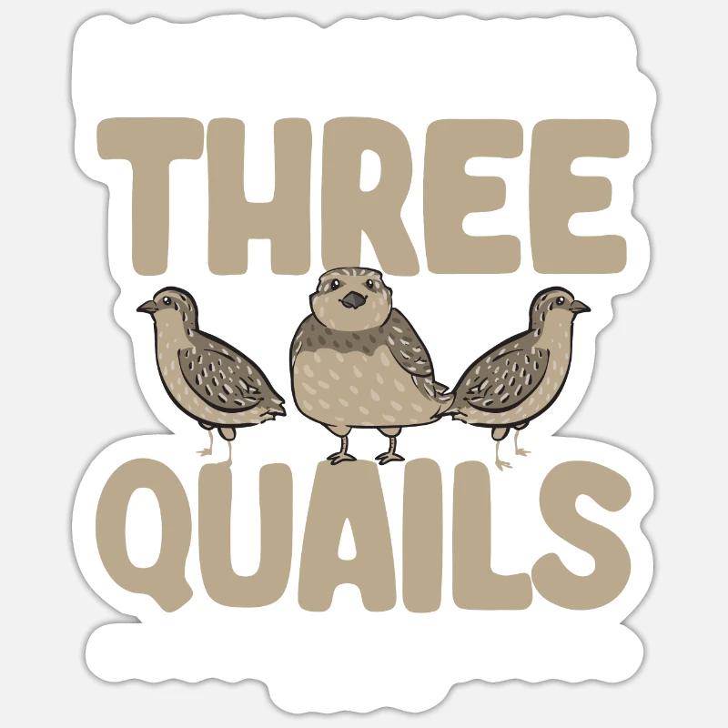 Oiseau de caille Sticker taille S (10 x 10 cm)