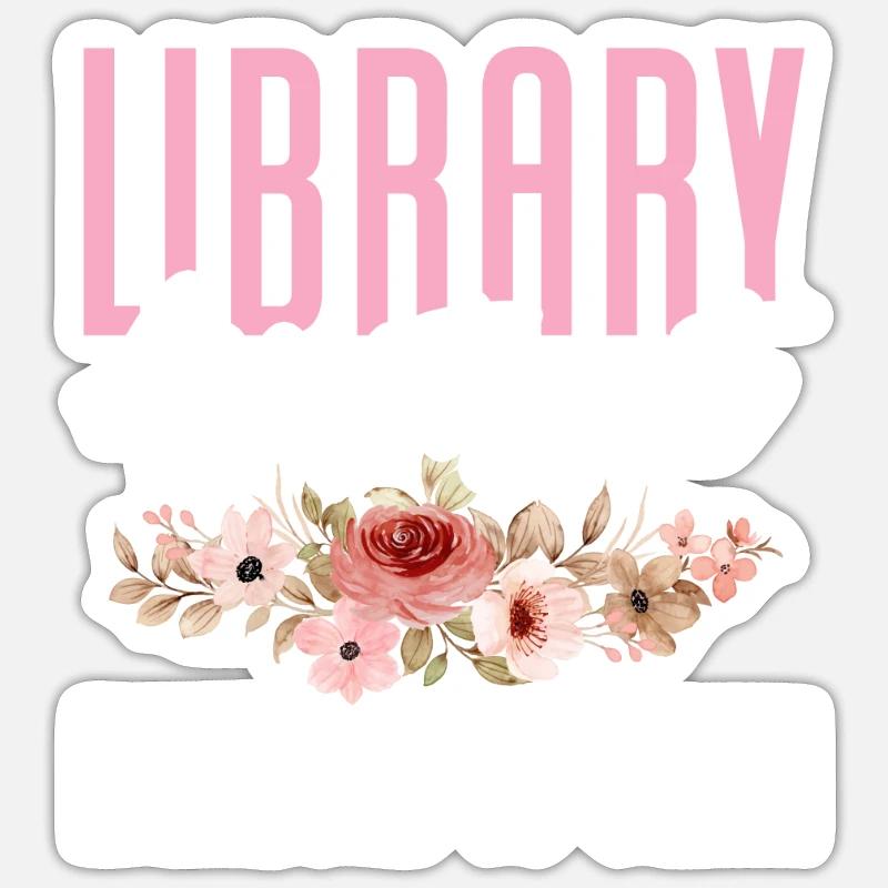 Library assistant Licensed to shhh - Sticker Größe S (10 x 10 cm) - Mattweiß