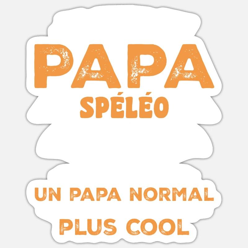Cool caving dad - Sticker size S (10 x 10 cm) - white matte