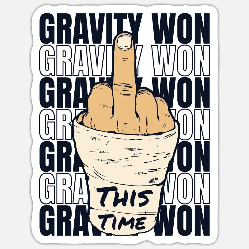Gravity Won Bras cassé Jambe Os cassé Chirurgien Sticker taille S (10 x 10 cm)