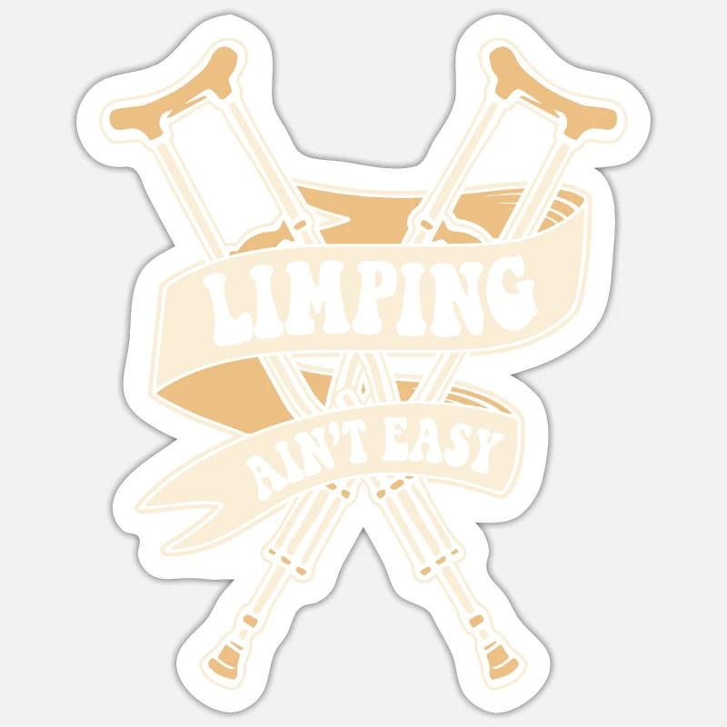 Limping Ain't Easy Broken Finger Broken Bone Bone Sticker size S (10 x 10 cm)
