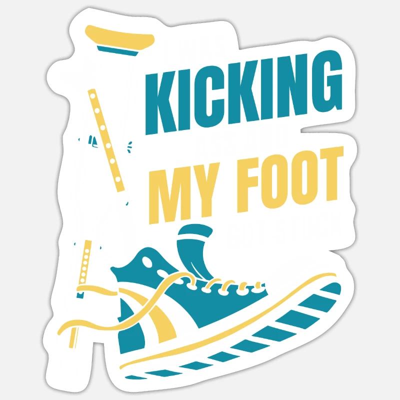 J’avais botté le cul os cassé os cassé os du doigt Sticker taille S (10 x 10 cm)