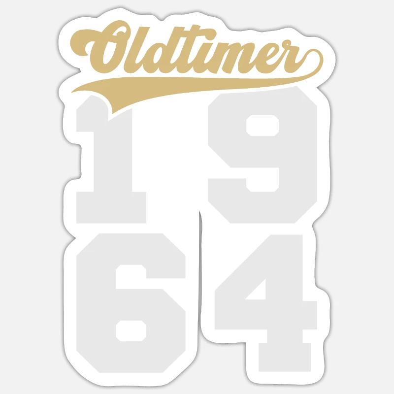 Oldtimer 1964 - Sticker Größe S (10 x 10 cm) - Mattweiß