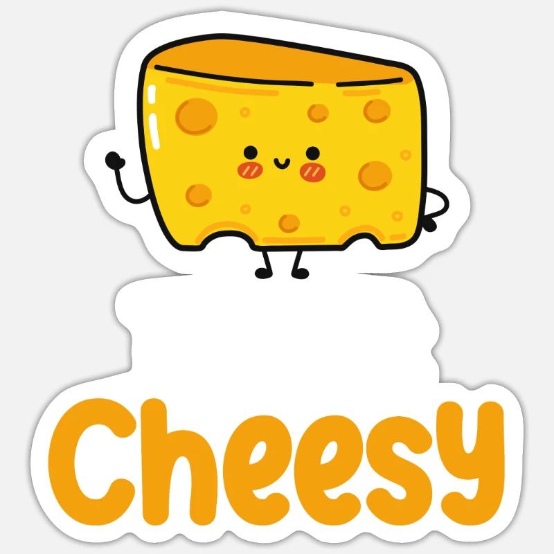 Take It Cheese Cheddar Mozzarella Dairy Parmesan Sticker size S (10 x 10 cm)