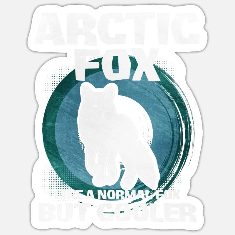 Cute arctic fox gift Sticker size S (10 x 10 cm)